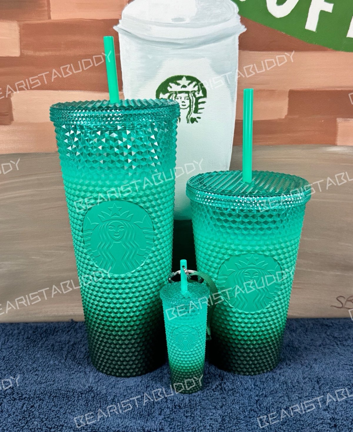 Starbucks USA Green Waxberry Ombré Studded Set