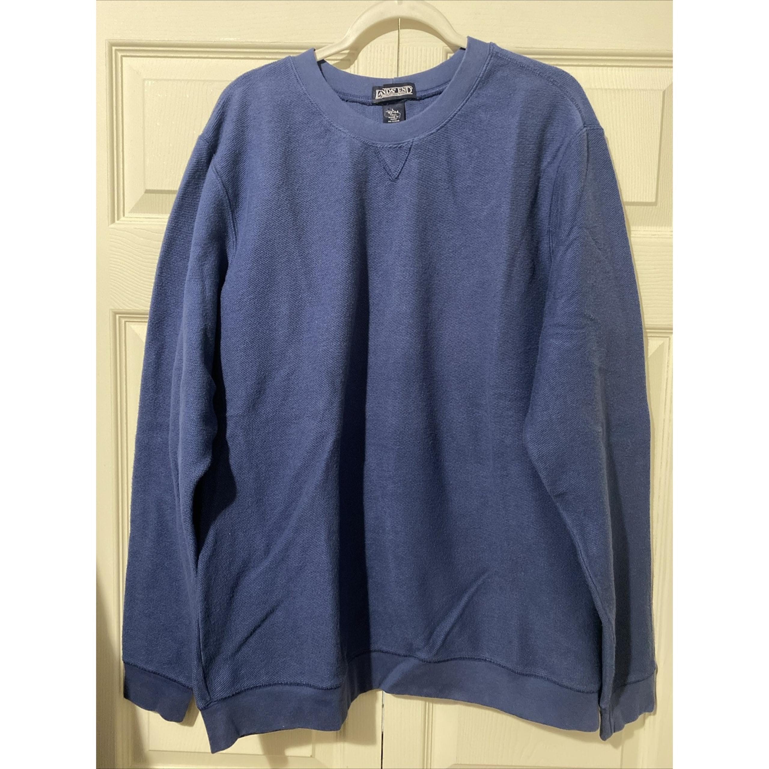 Lands’ End Direct Merchants Men’s Tall Size Large Blue Pullover Spring Ready
