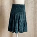 Vintage 90s Frederick's of Hollywood Green Velvet Tiered Mini Skirt Fairy Size S