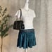 Vintage 90s Frederick's of Hollywood Green Velvet Tiered Mini Skirt Fairy Size S