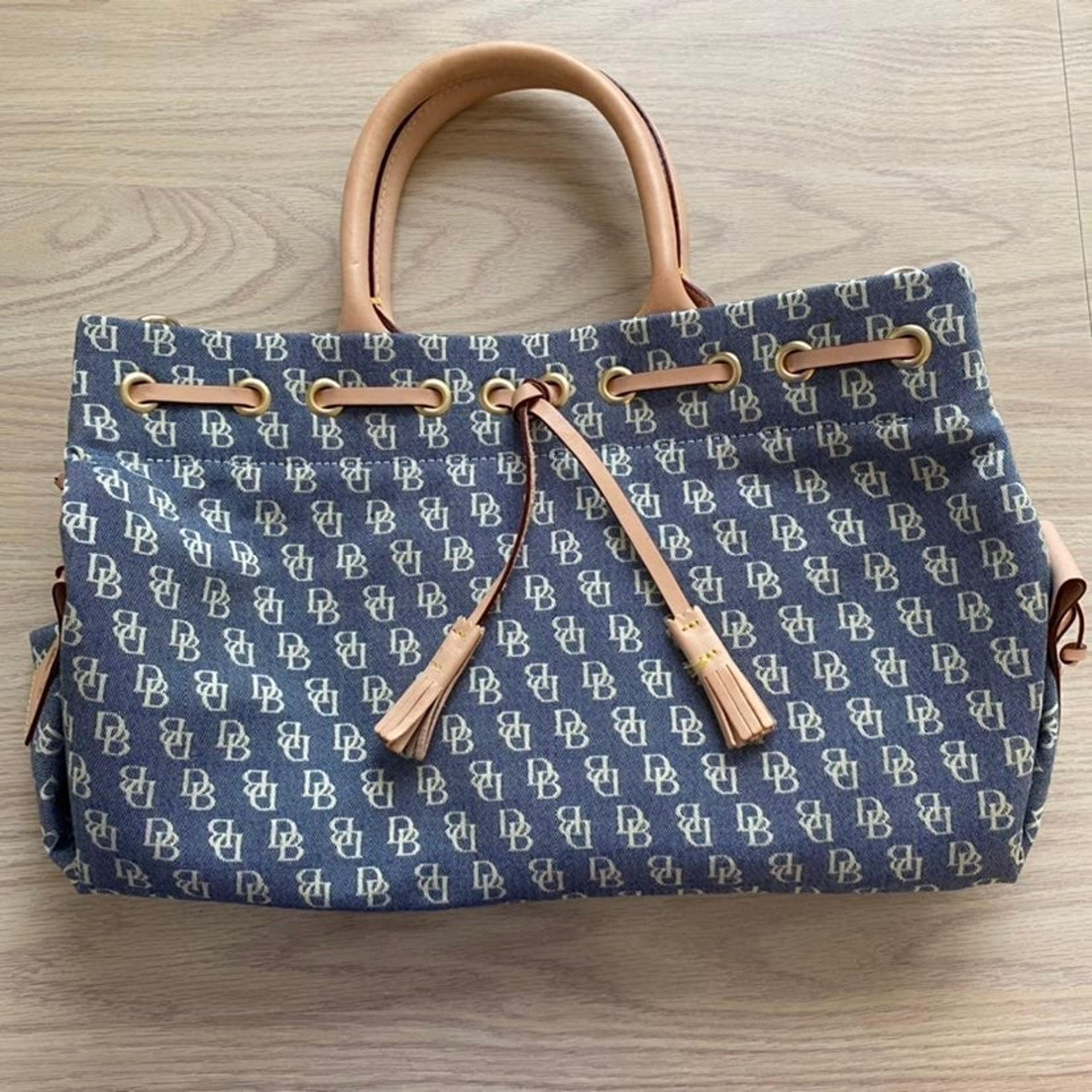 Dooney & Bourke Vintage Blue Signature Canvas Handbag - NWOT
