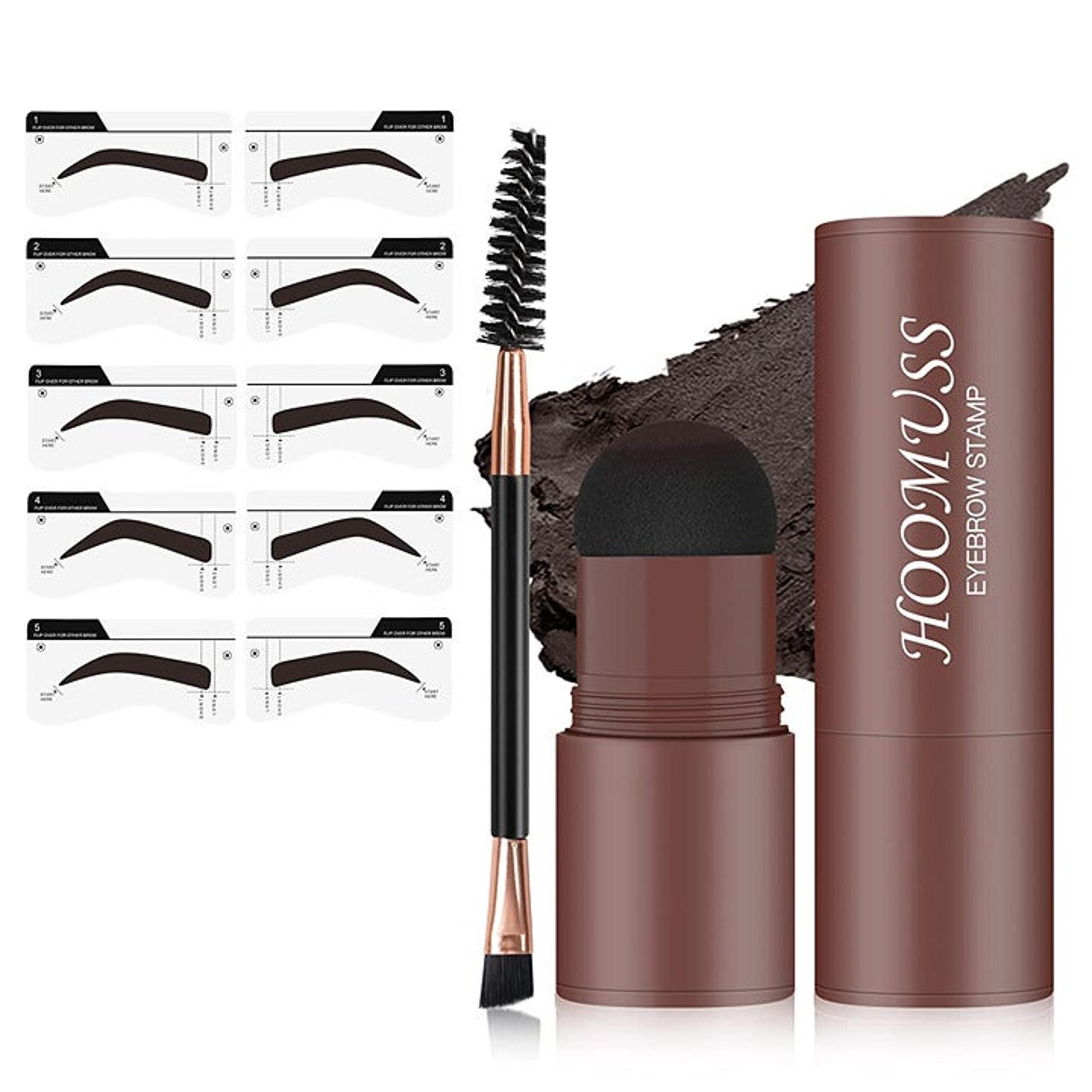 Eyebrow Stamp Kit Brow Stencil for Perfect Brows with 10Pc Eyebrow Stencils