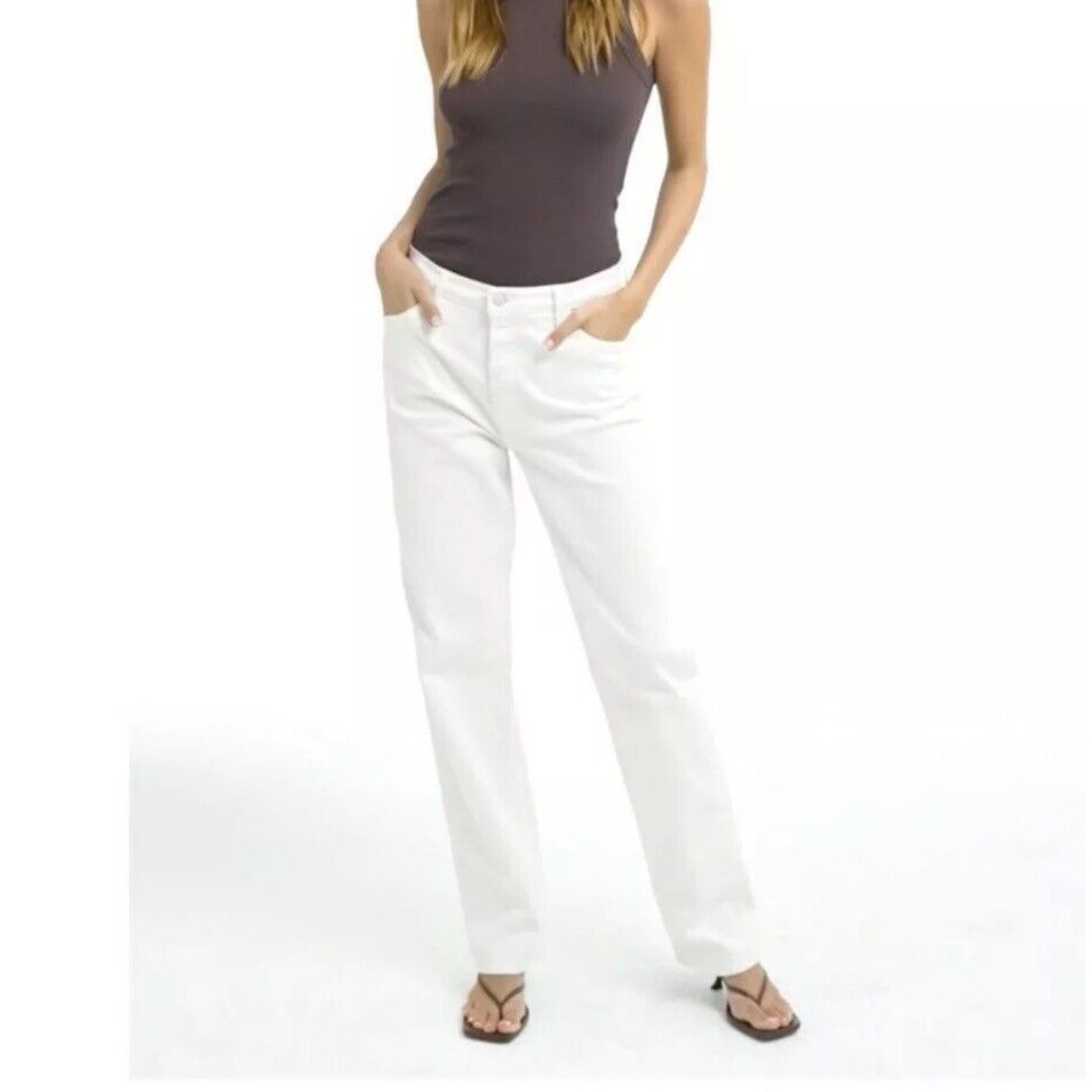 Joe's 29 THE 90'S NIKI MID RISE BOYFRIEND VINTAGE STRETCH White Jeans TMPWHT5553