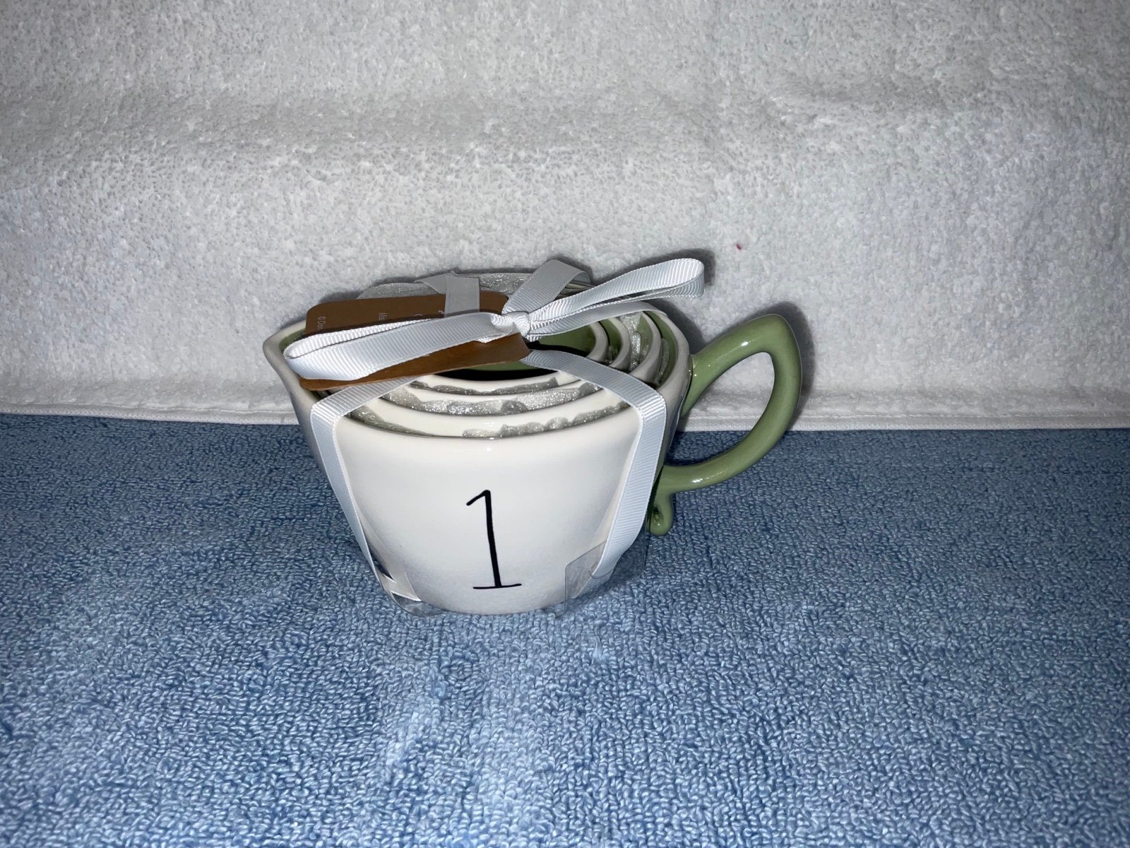 Rae Dunn 2023 Release Tinkerbell Measuring Cups Green Inside with Green Handle