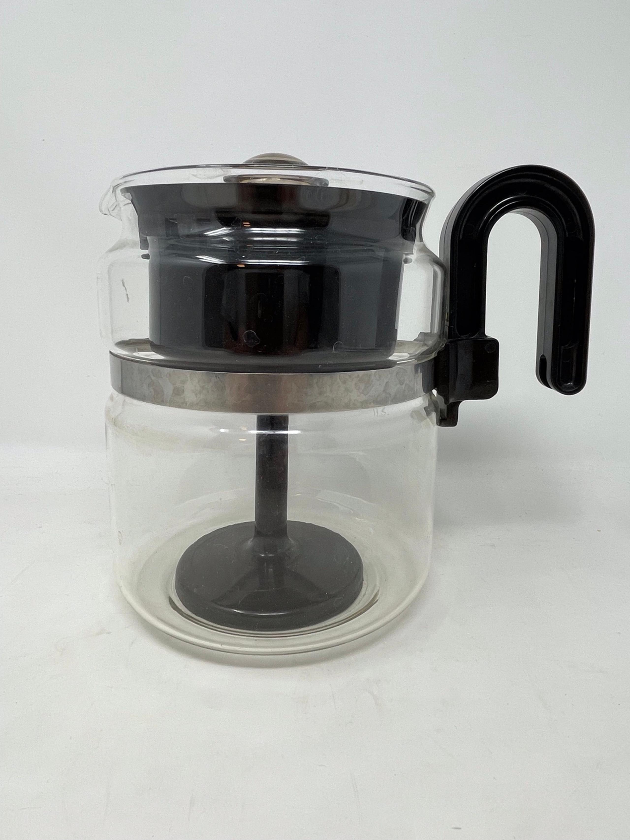 NEW Medelco 8 Cup Cafe Brew Stovetop Glass Coffee Percolator PK008 Basket Trivet