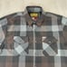 Dixxon Flannel Shirt Men Large Brown Black Gray Plaid Valencia Long Sleeve