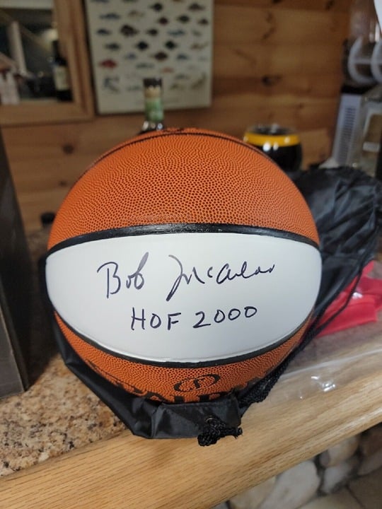 Bob McAdoo Signed (HOF 2000) Spalding Basketball JSA