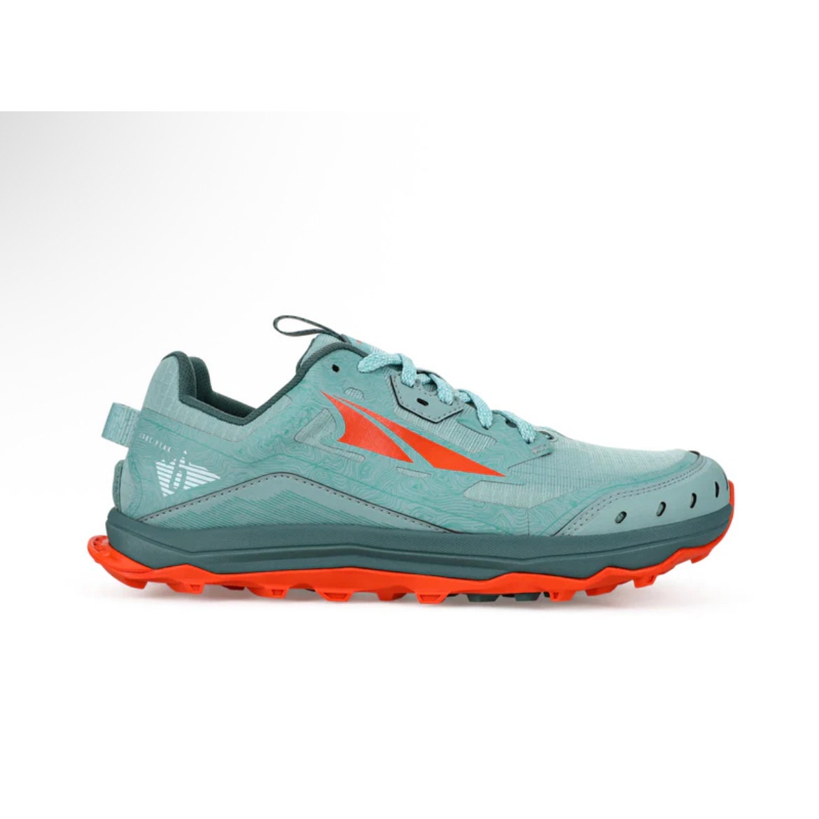 Women's Altra Lone Peak 6 Te Running Trail Sneakers Teal Green Orange 8.5