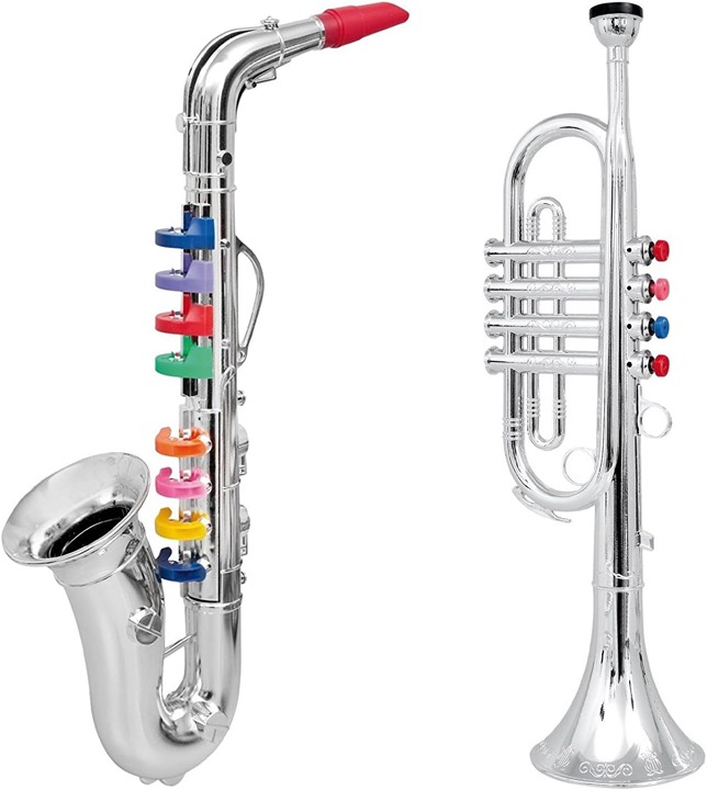 Toy trumpet and toy saxophone children's sets-KL