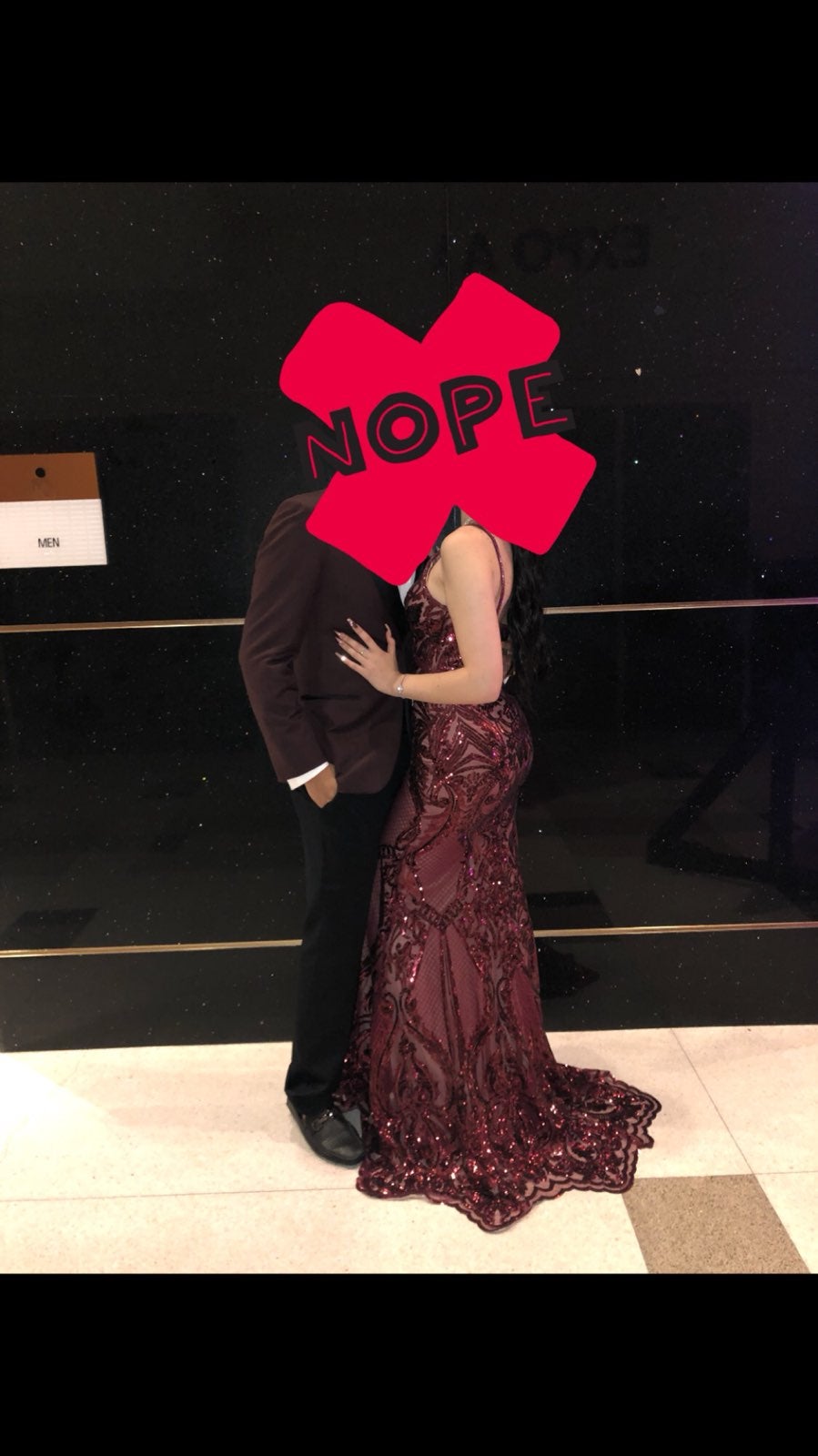 Burgundy prom dress