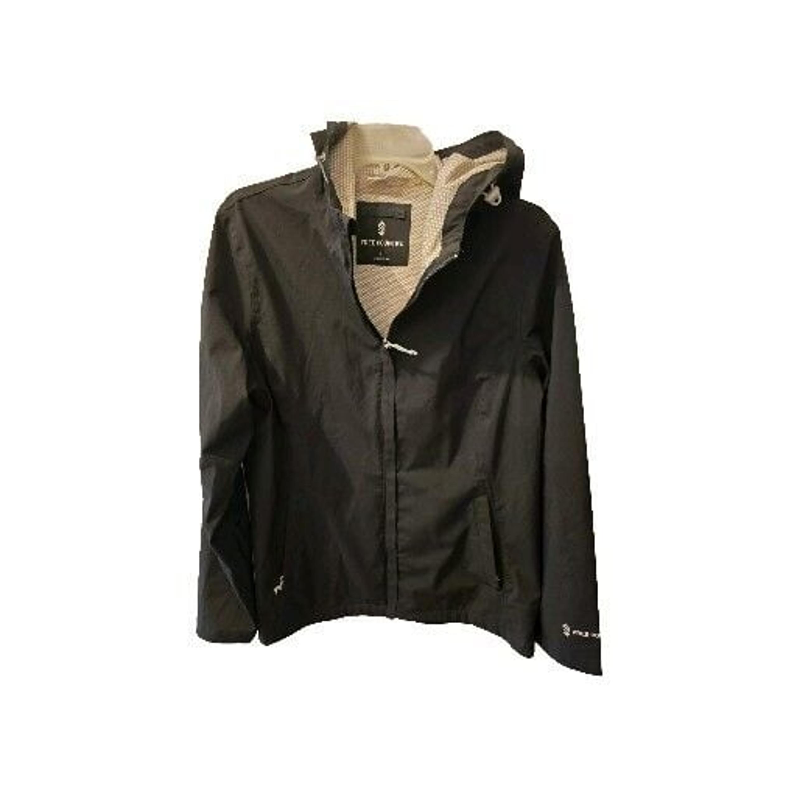 Free Country Men's Wind Shear Minimalist Design Zip Hooded Jacket Black L (FC46)