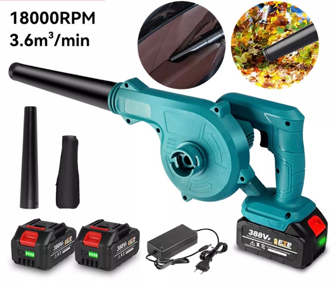 180MPH Cordless Leaf Blower & Vacuum 2 Batteries