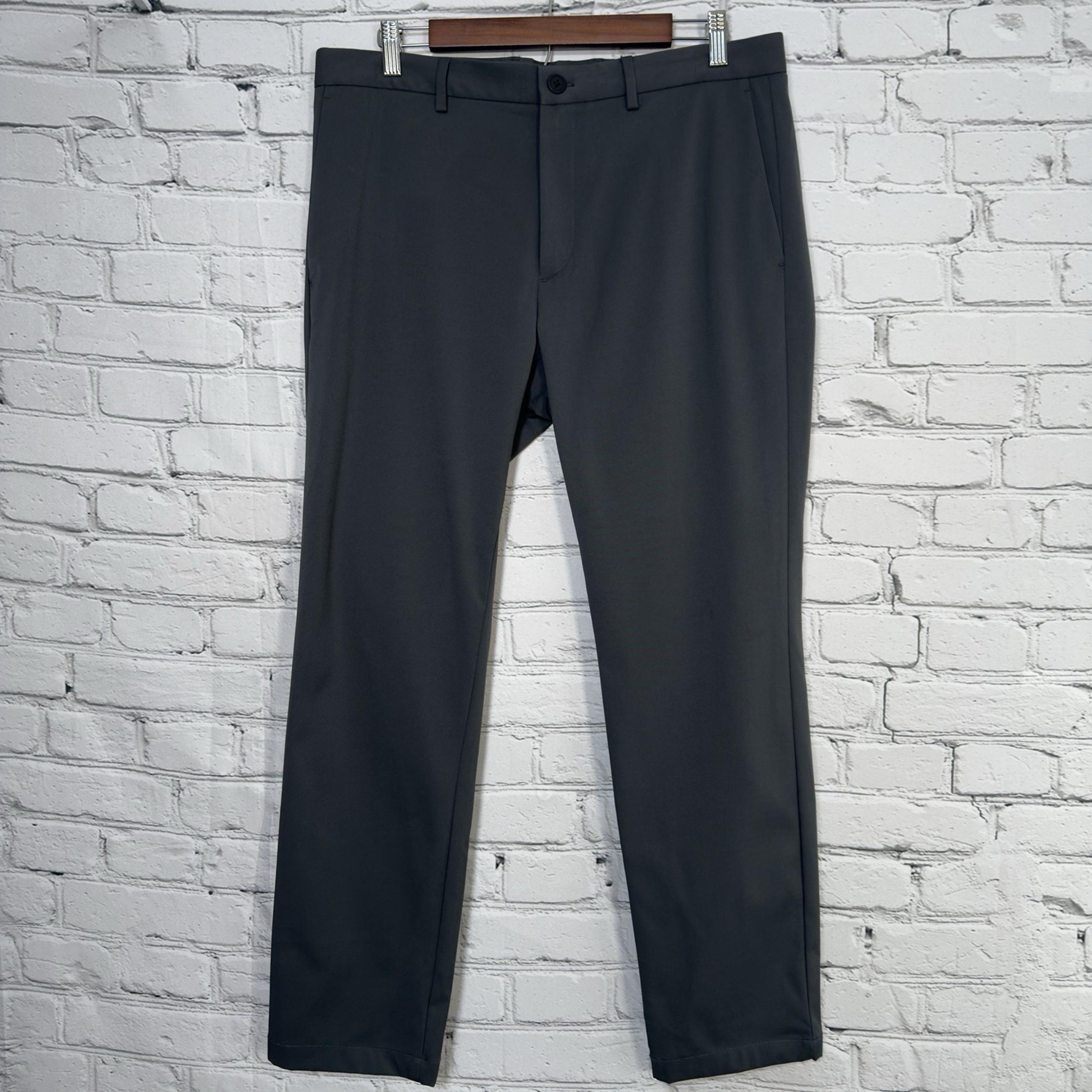 Theory Mens Zaine SW Neoteric Pants 34x29 Slim Straight Gray 3XDRY Casual Ankle