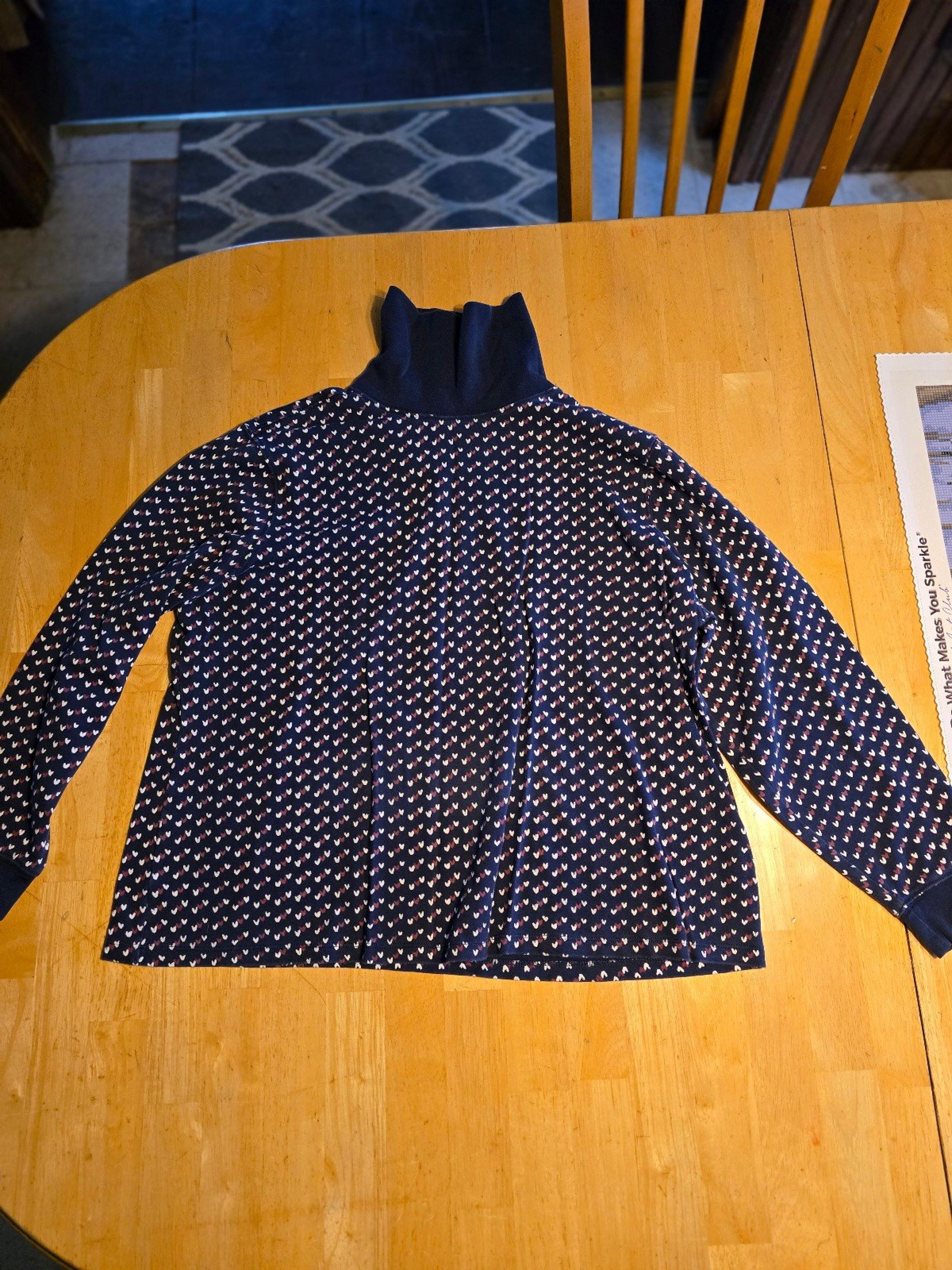 L.L. Bean womens patterned 1x plus turtleneck