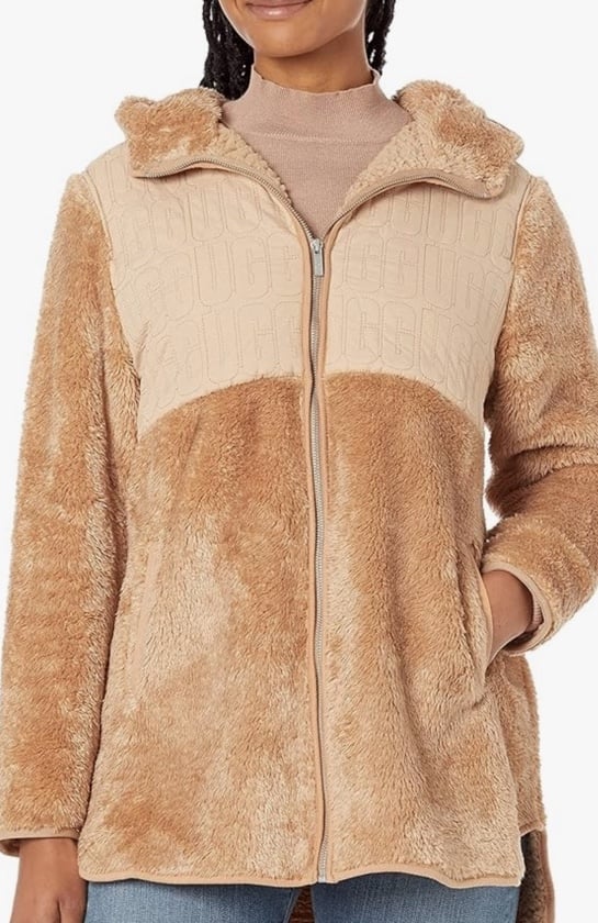 UGG Women’s Makayla Nylon Sherpa Jacket Size Small 198 Beautiful+Warm