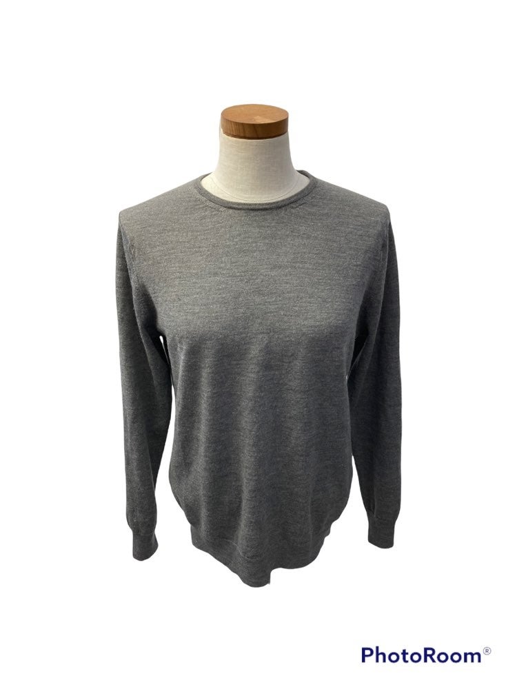Sunspel Men's Gray 100% Wool Pullover Sweater Size Medium