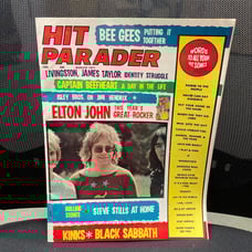 Hit Parader Magazine August 1971 Elton John Kinks Black Sabbath Steve Stills