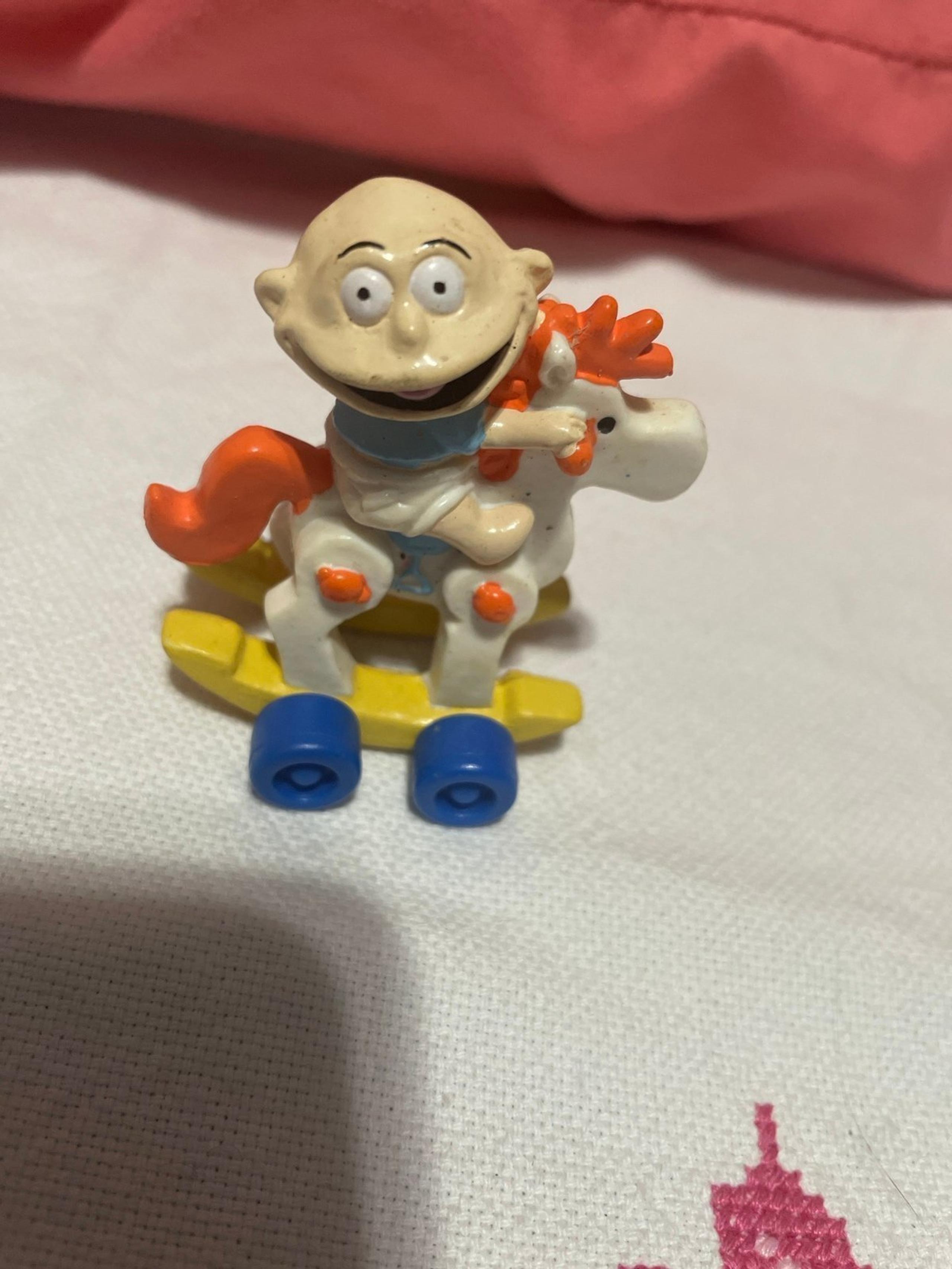 Rugrats tommy pickles baby toy figure 1994 roking horse mini figure