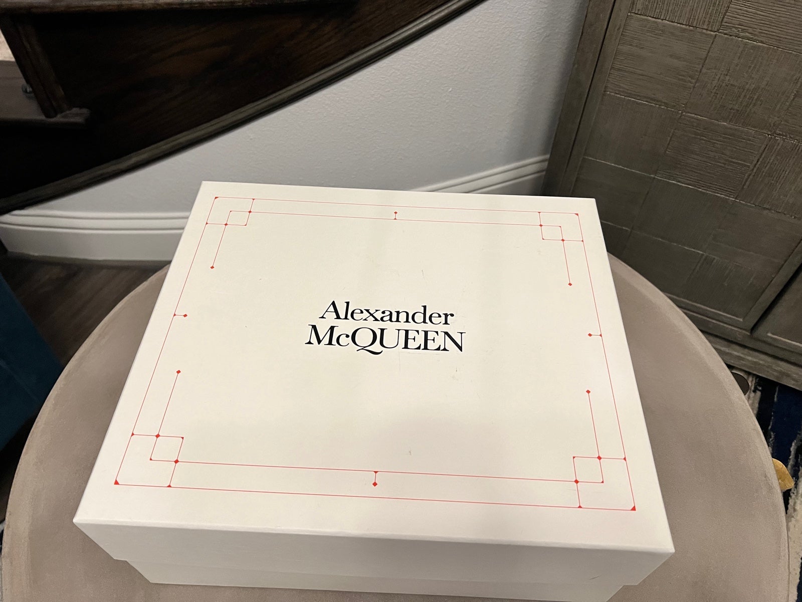 Alexander McQueen empty shoe box