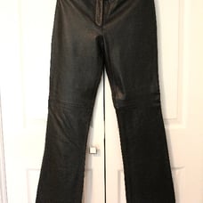 New 100% Leather Pants Women's Black Leather Lea BCBG MAX AZRIA Size 4 568.00