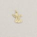 Pendant Only 10k Yellow Gold & White Gold Angel Trumpet Pendant