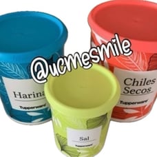 Tupperware One Touch DRY CHILIES, FLOUR,SALT Canisters Set