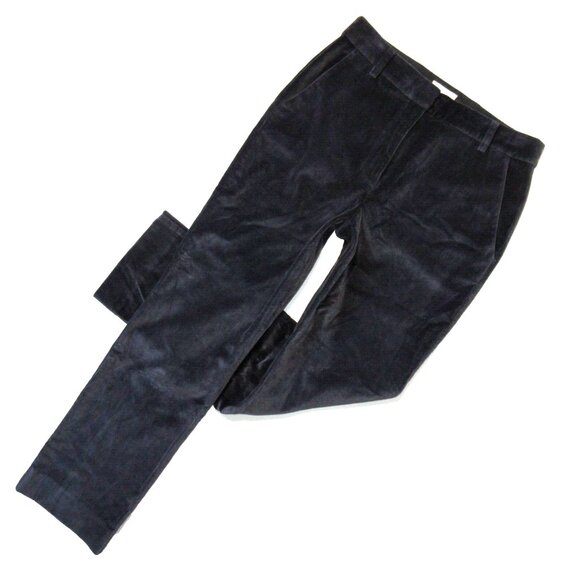 NWT Rebecca Taylor Straight Velvet Crop in Carbon Ankle Pants 6 350