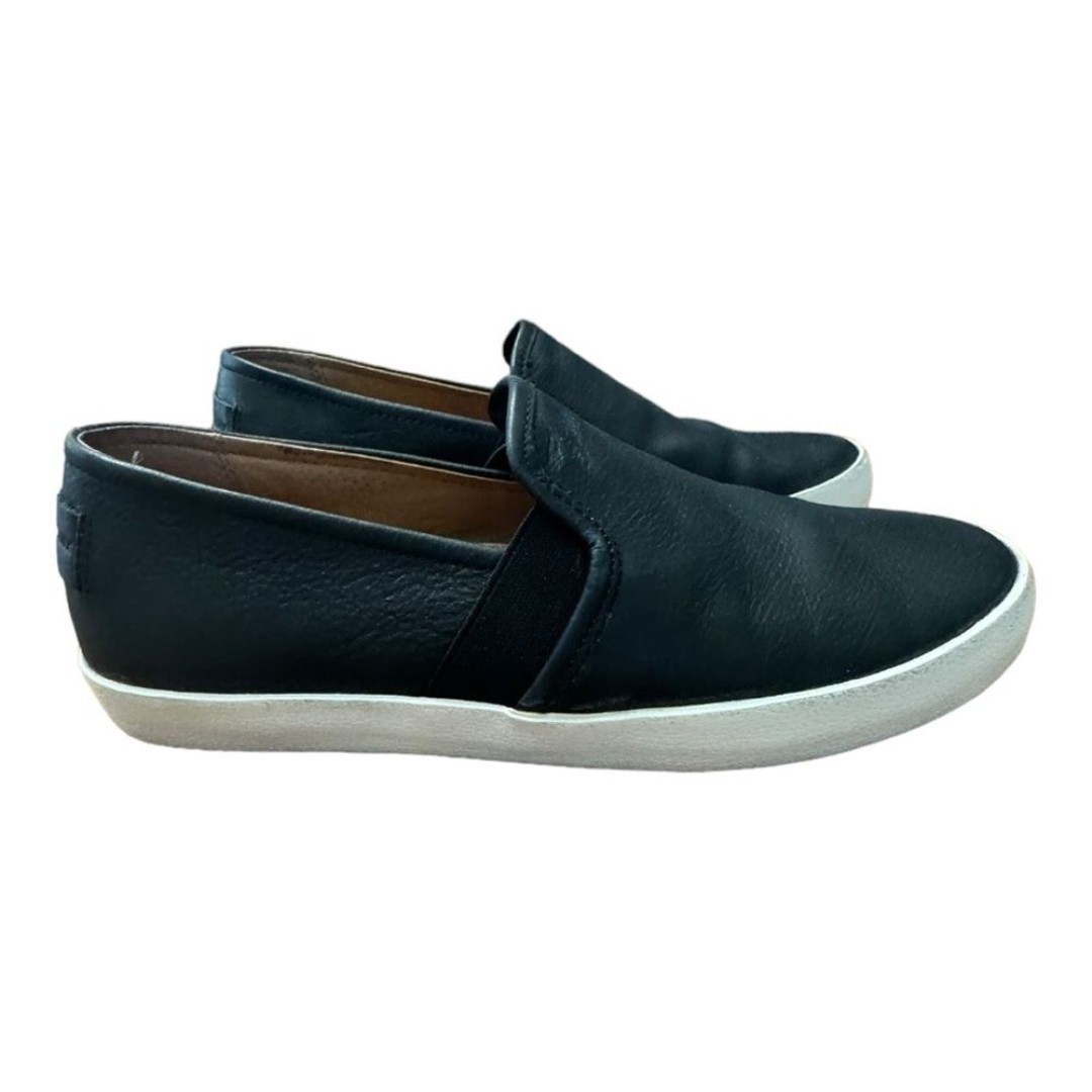 Frye Company Leather Dylan Slip-On Sneaker Shoes Flat Black Women’s Size 8.5