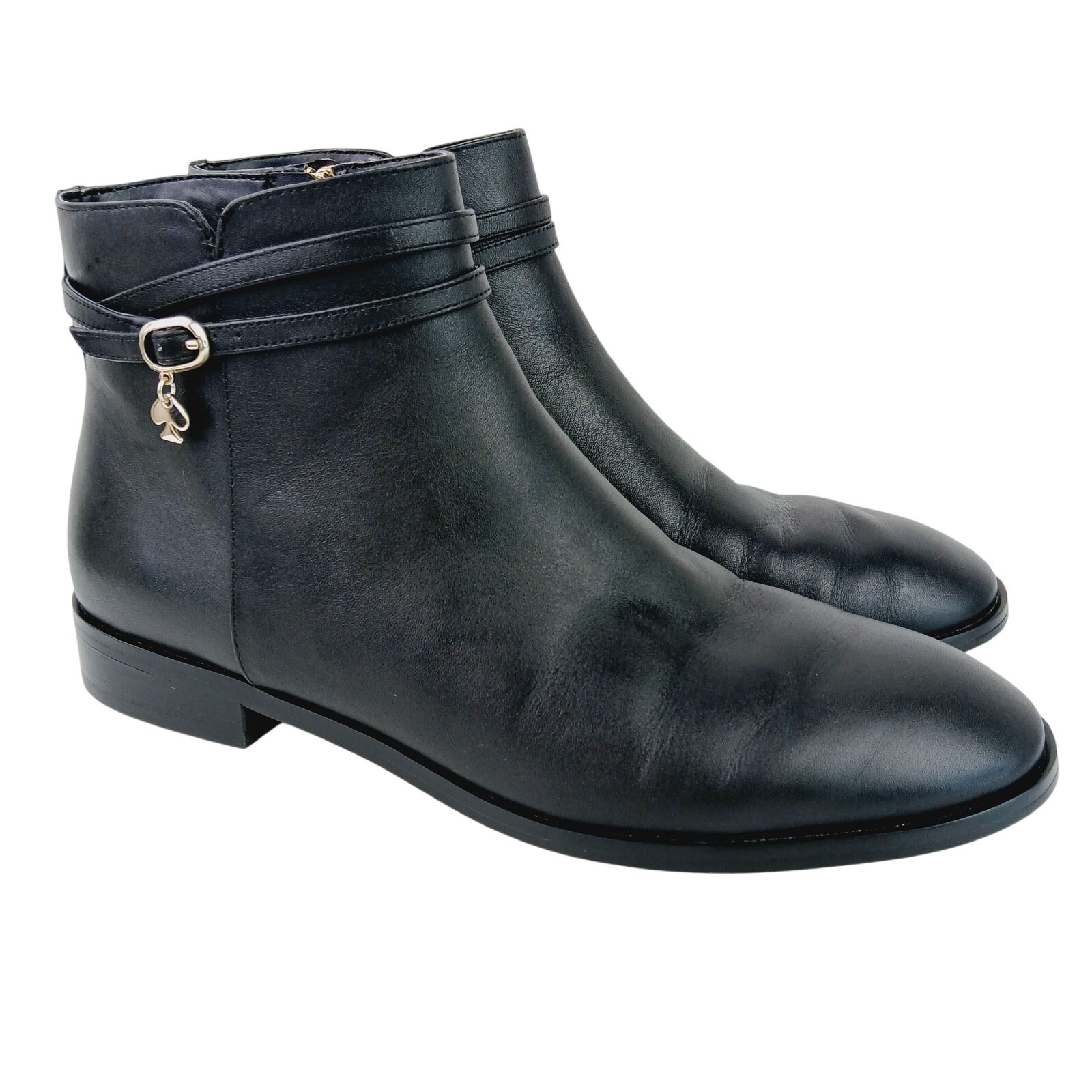 Kate Spade SZ 9.5 Women's Stable Black Leather Bootie