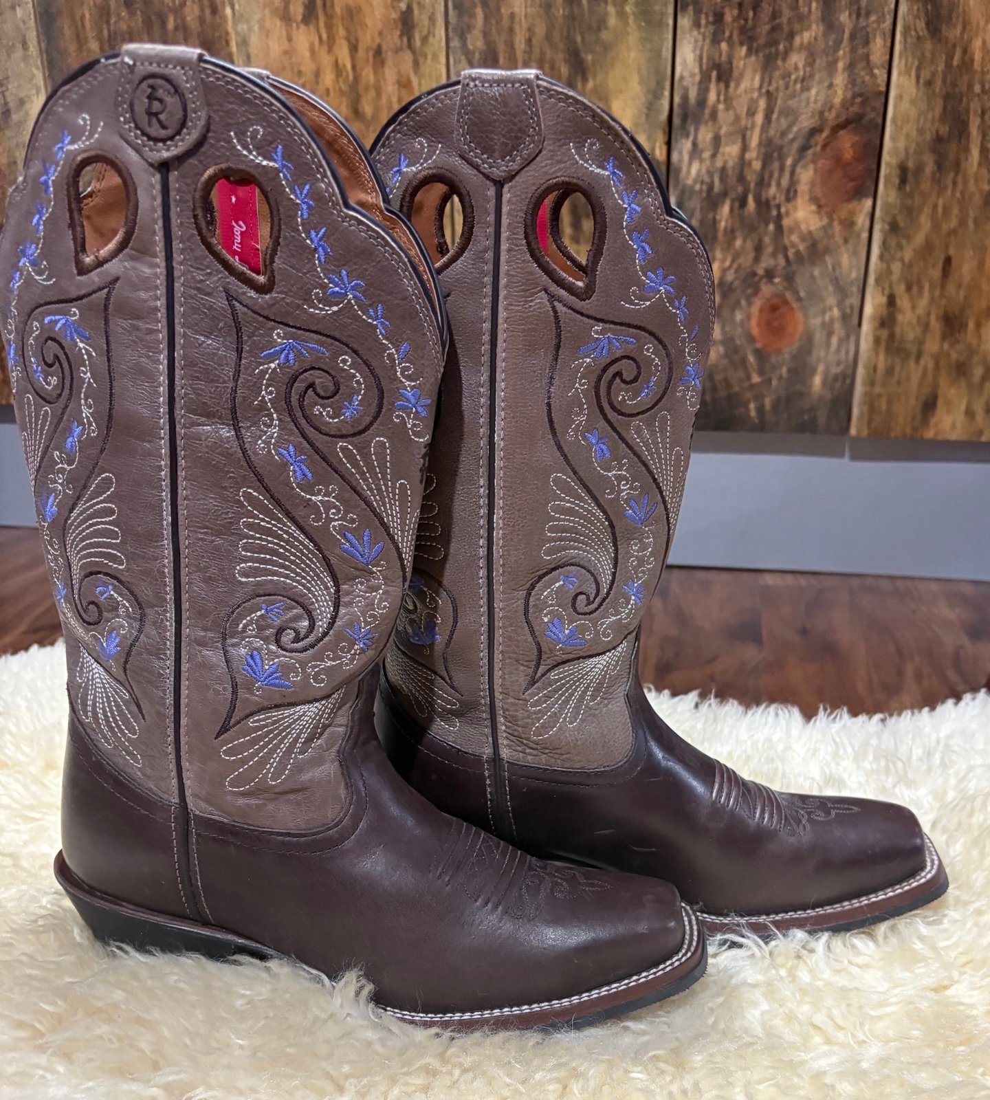 Tony Lama women’s western cowboy boots Leather Sz 9 1/2 Buckaroo boot excellent