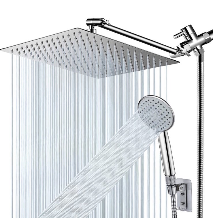 12'' High Pressure Rainfall Shower Head Handheld Combo 5 Settings CN9912 12'' High Pressure Rainfall Shower Head Handheld Combo 5 Settings CN9912