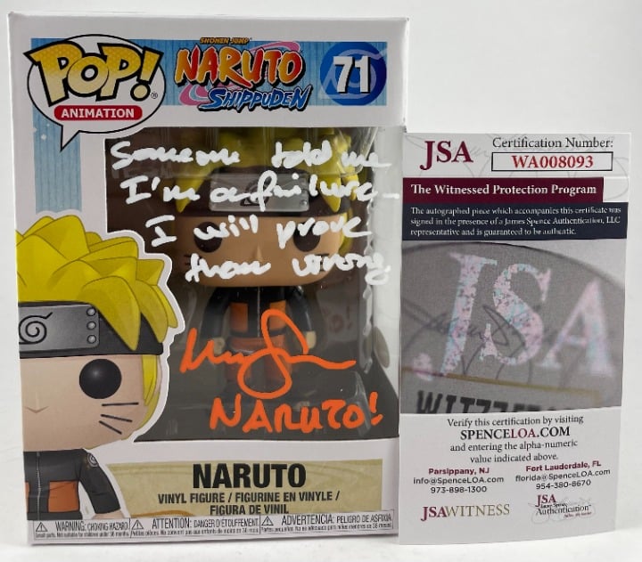 Maile Flanagan Autographed Naruto Shippuden Funko POP #71 A Signed JSA COA