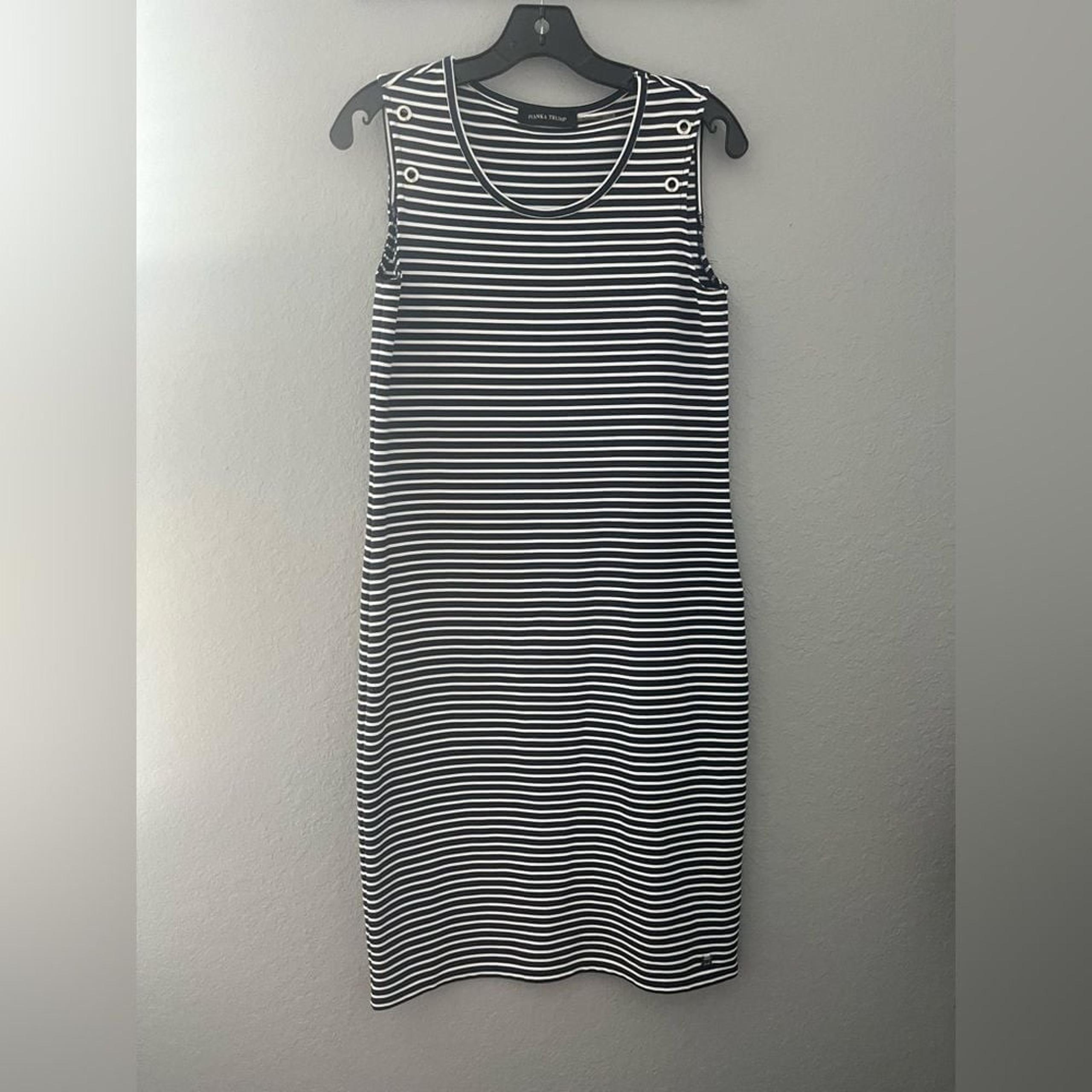 Ivanka trump stripped navy dress