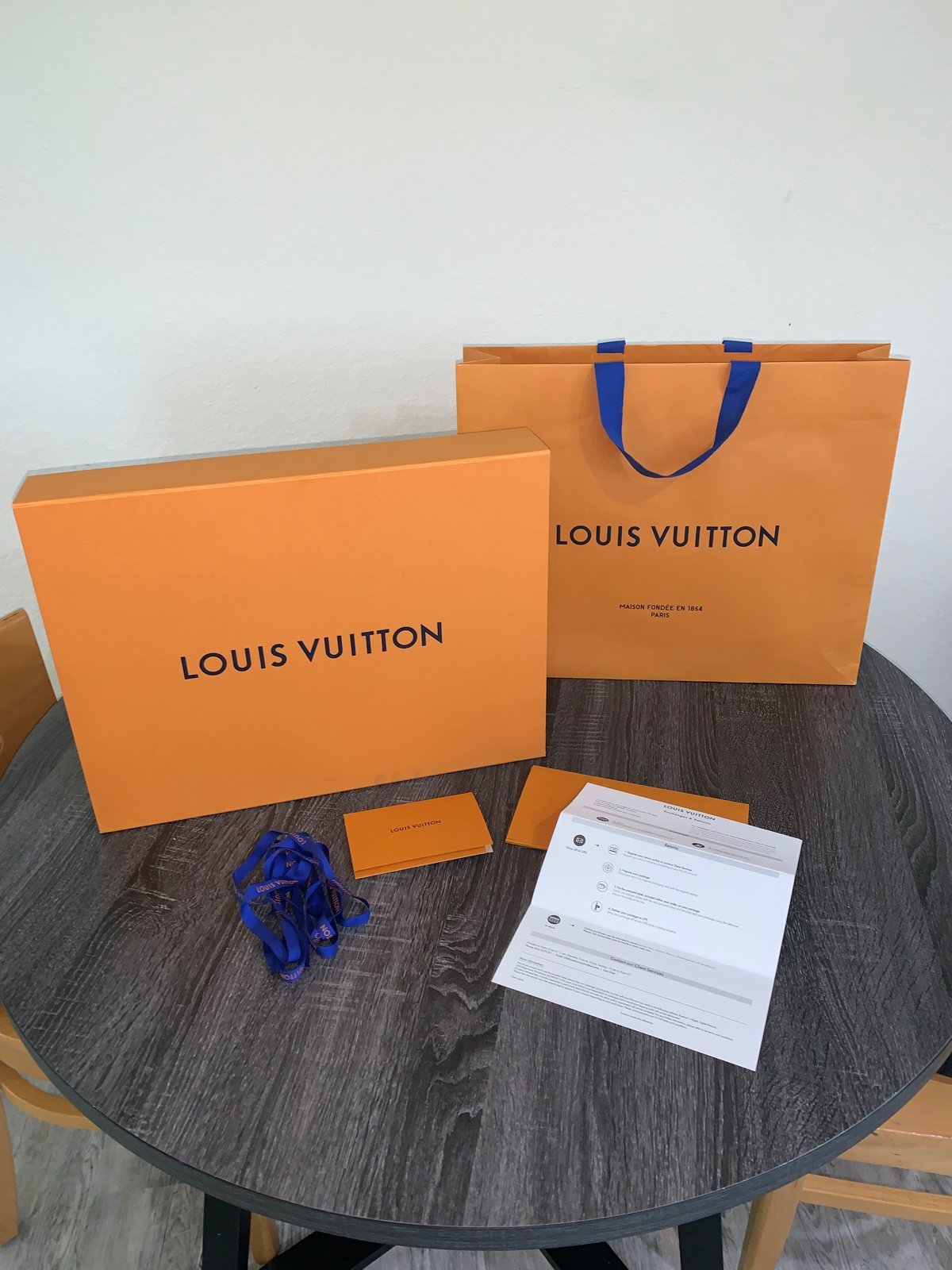 Louis Vuitton box and bag