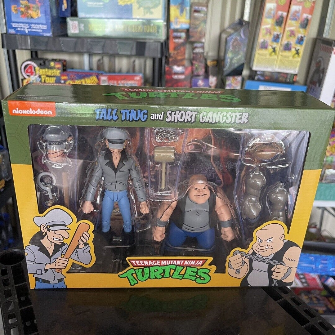 NECA Teenage Mutant Ninja Turtles TMNT: Tall Thug, Short Gangster Action Figures