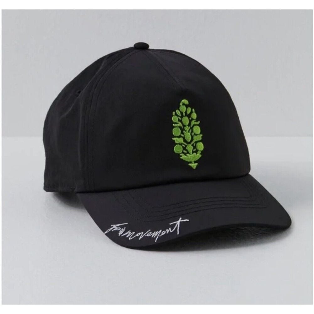 Free People Movement Go Bog Nylon Logo Baseball Cap Black Snap-back