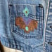 Sundance Vintage Denim Wear Vest Metallic Southwest Pockets Cotton Women's Large