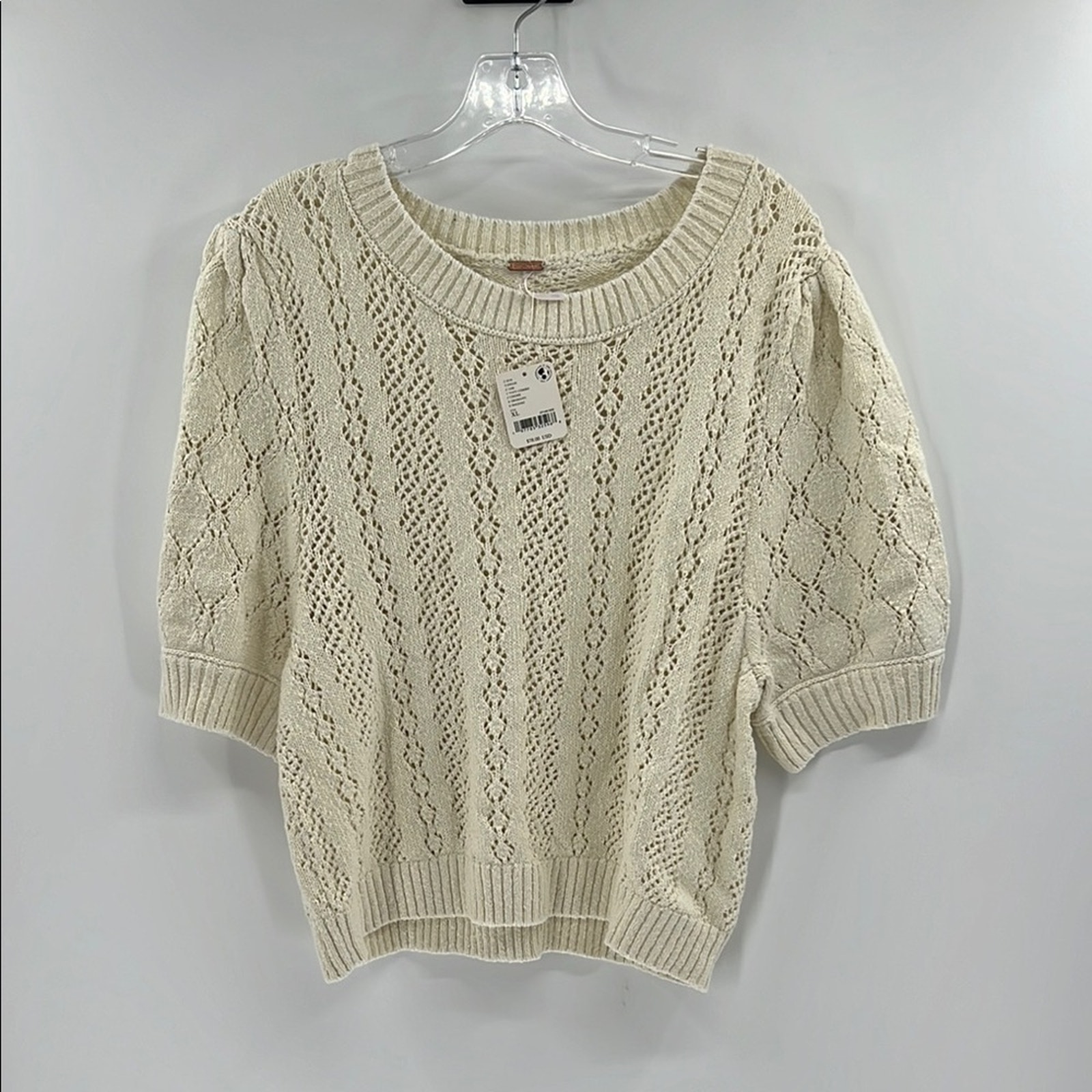 Free People Women's Eloise Pullover Sweater - Tofu Combo - XL - NWT