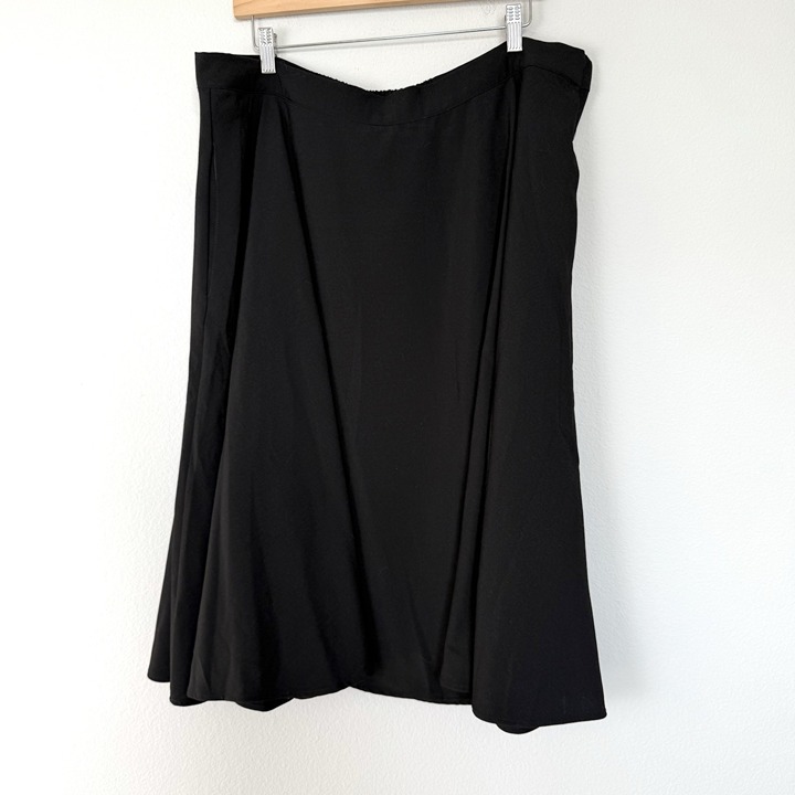 ModCloth Just This Sway Black Knit Swing Skirt Size 2X Retro Pinup Cosplay