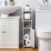 Toilet Paper Holder Stand: Bathroom Storage Cabinet Beside Toilet
