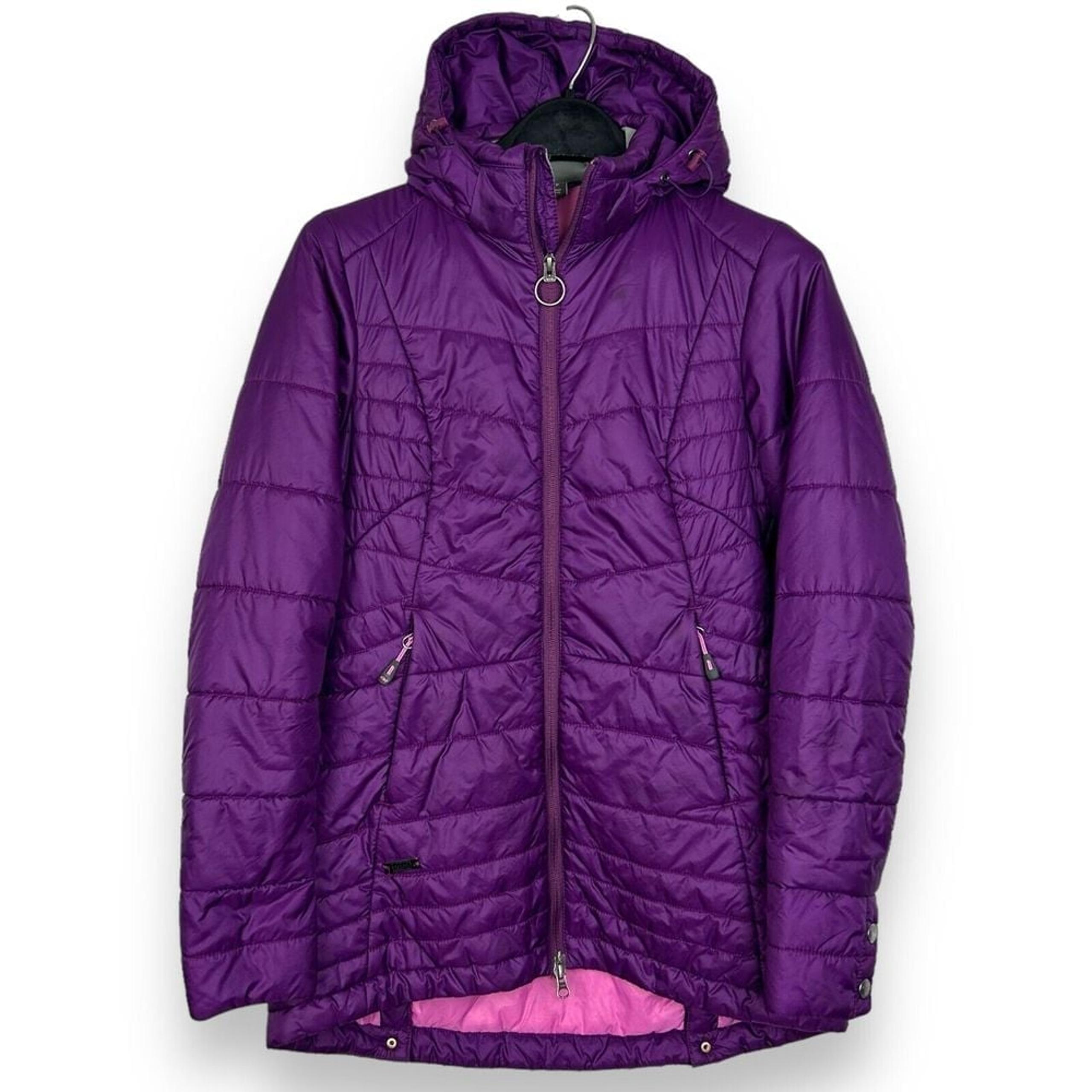 Outdoor Research Womens XS PUFFER Primaloft Parka Jacket Full Zip Purple *read