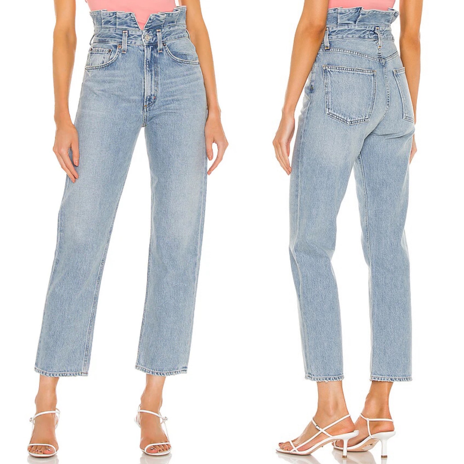 AGOLDE 90s Reworked High Rise Lettuce Waistband Jeans Revival