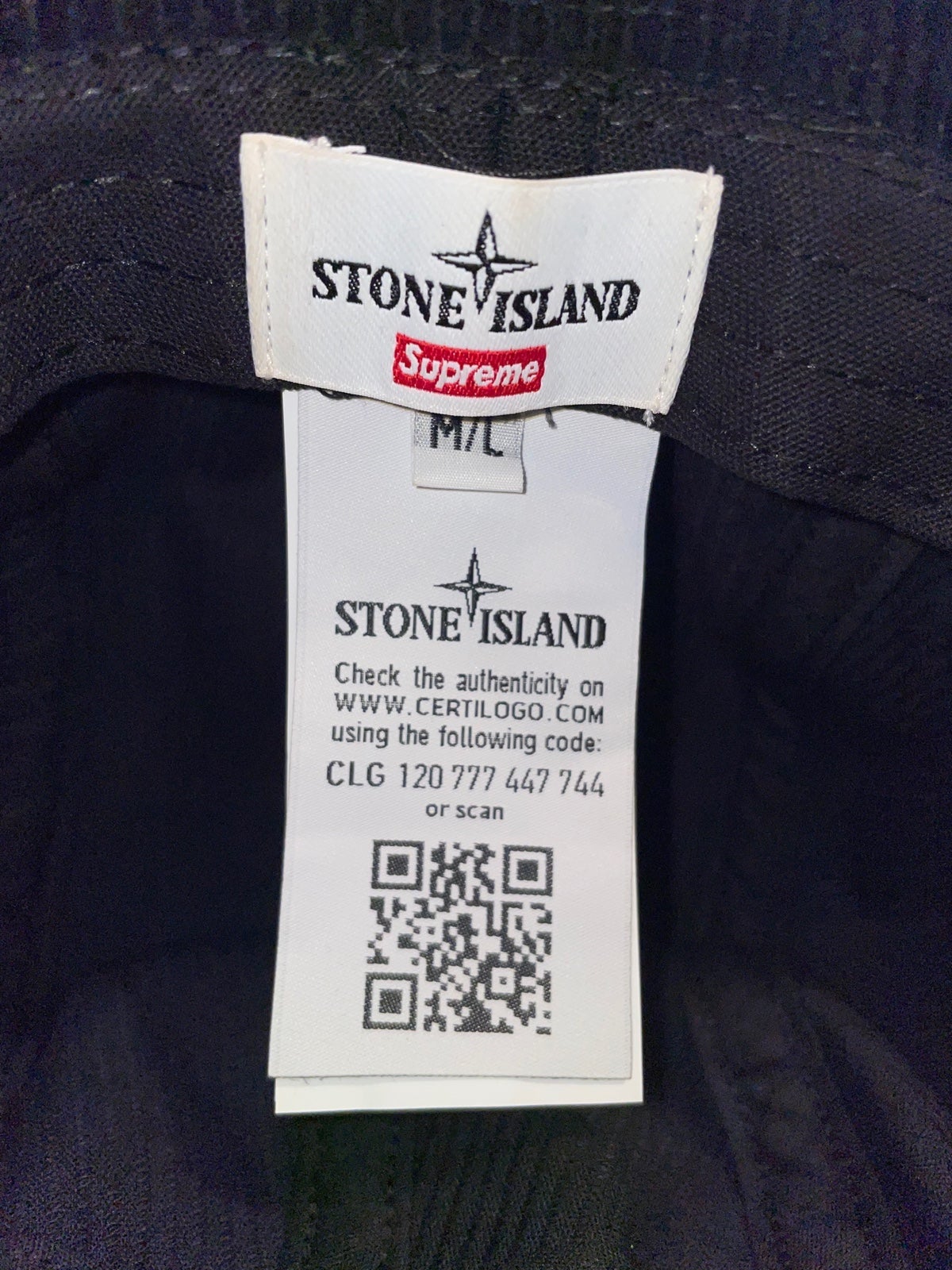 Supreme Stone Island Corduroy Crusher Black M/L high quality FW20