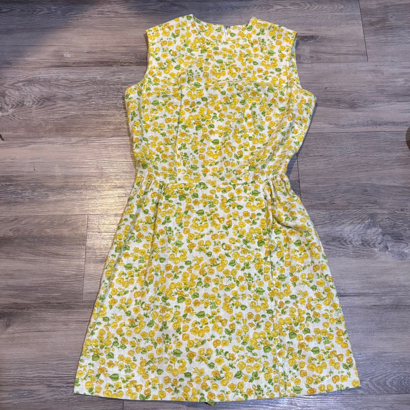 Vintage 1960’s Villager Floral Skort Mini romper dress women’s size small