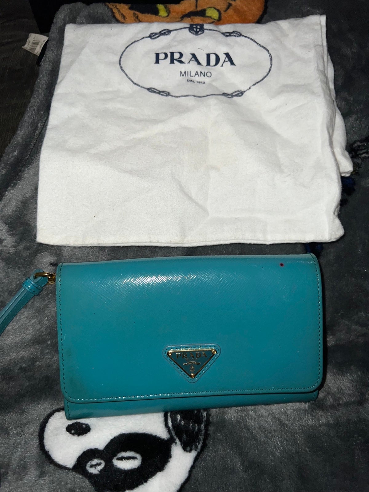 Prada Saffiano Active Coblato Blue Leather Baltico Zip Around Wallet –  Queen Bee of Beverly Hills