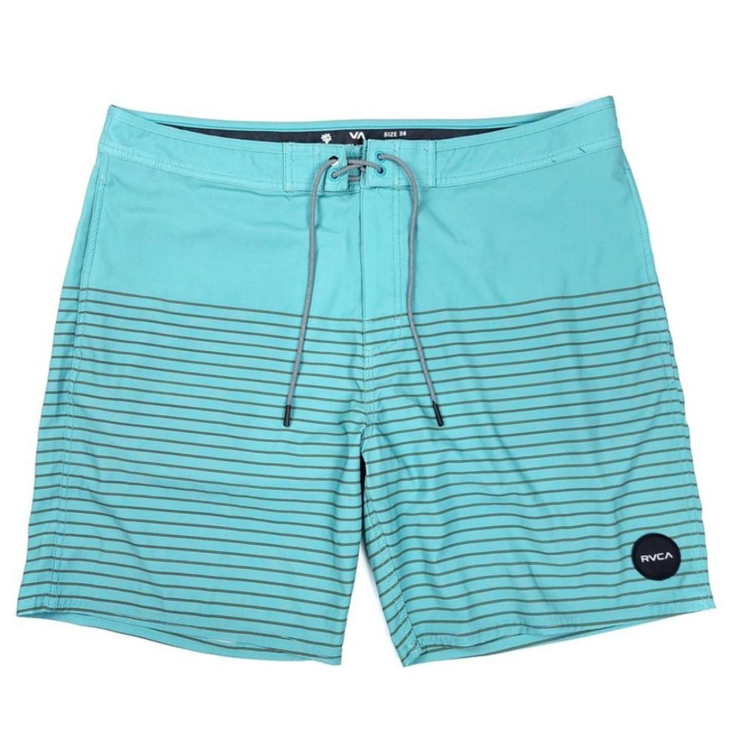 RVCA Curren Caples Signature Surf Trunk 8 Inch Board Shorts Teal Blue Men's 38