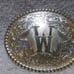 Montana Silversmiths Letter W Silver Gold Flowers Stud Edge Great Vintage Shape