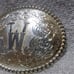 Montana Silversmiths Letter W Silver Gold Flowers Stud Edge Great Vintage Shape