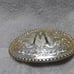 Montana Silversmiths Letter W Silver Gold Flowers Stud Edge Great Vintage Shape