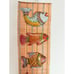 Woven Bamboo Hand Carved Painted Fish Wall Art Decor Multicolor India